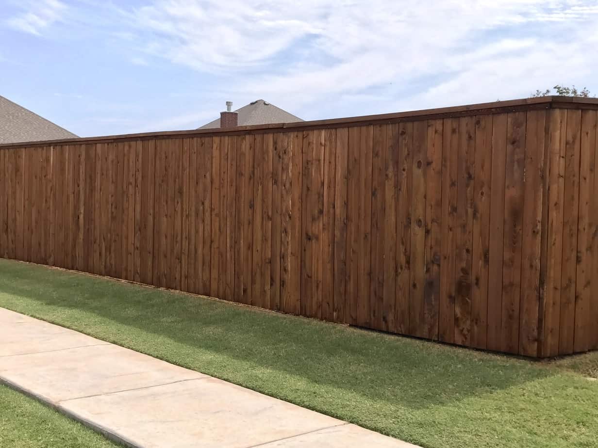 Fence staining in Oklahoma City with Wood Defender oil-based stain