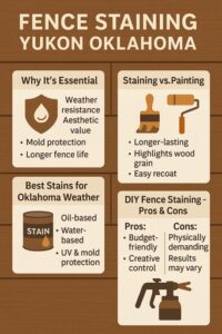 Fence Staining Yukon Oklahoma