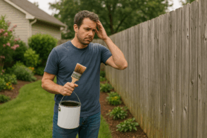 When is the best time to stain a fence